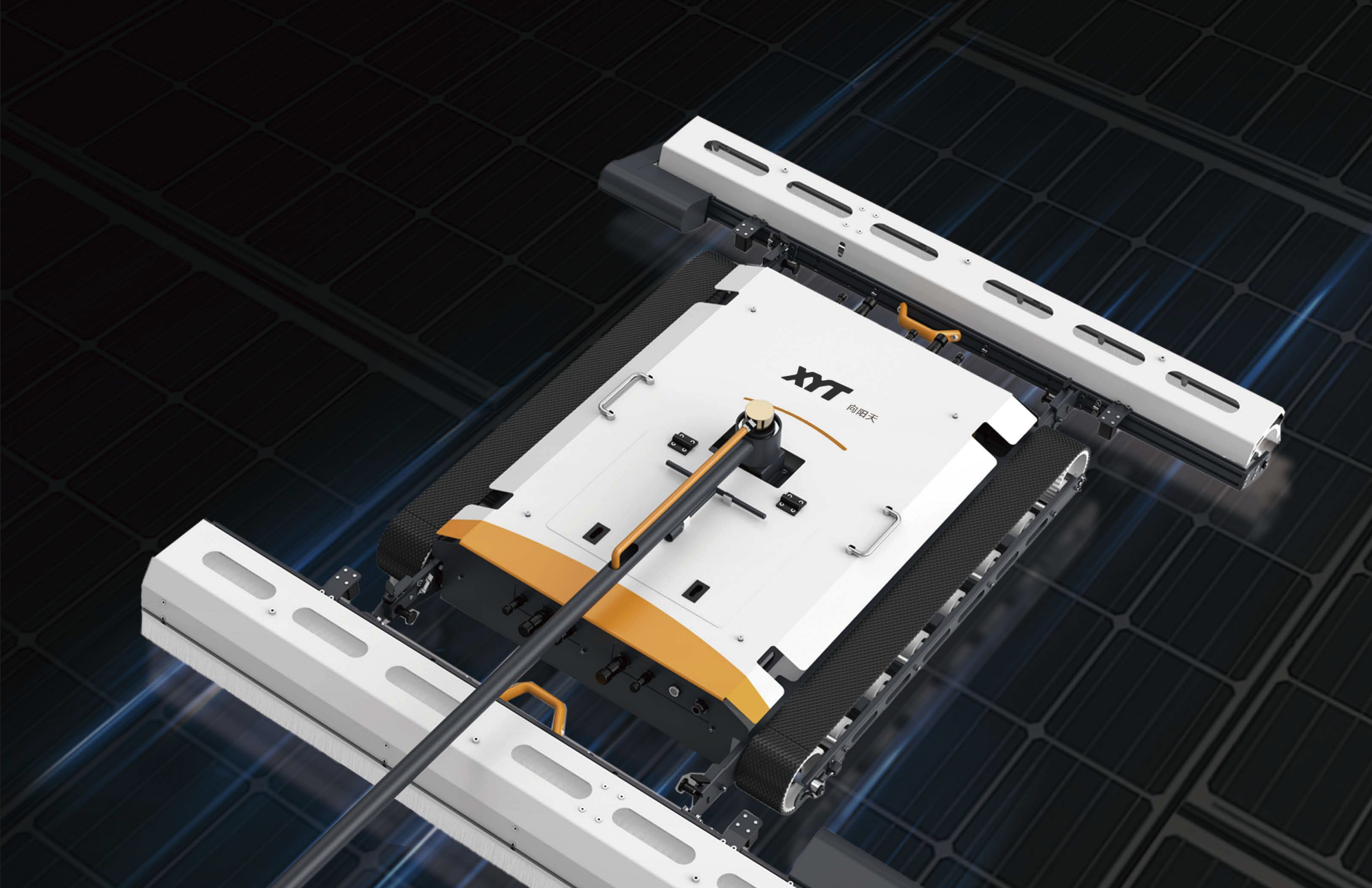 X9 Smart O&M PV-Reinigungsroboter auf Solarmodulen